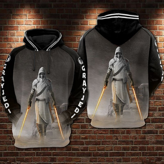 Gray Jedi Star Wars 3d Hoodie Zip Hoodie Moonbestprint