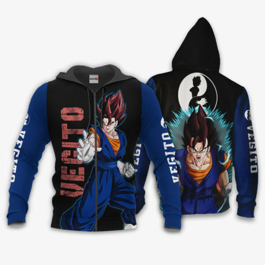 Vegito Dragon Ball Anime 3k416 Fan Gift Stylist Unisex Cartoon 3d Hoodie Zip Hoodie 2287 Moonbestprint