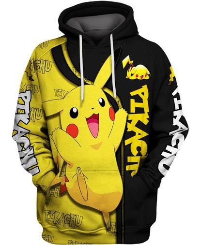 Pikachu 3d Hoodie Zipper Hoodie Moonbestprint