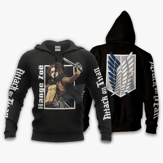 Hange Zoe Attack On Titan Anime Manga For Men And Women 3d Hoodie Zip Hoodie Moonbestprint