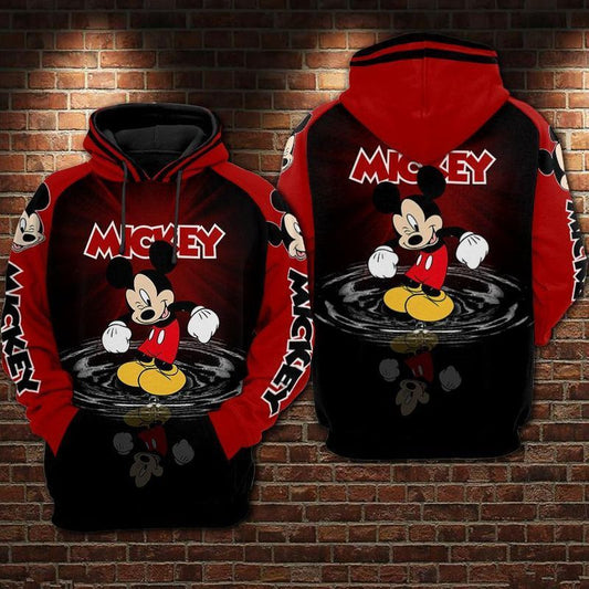 For Mickey Mouse Lovers Water Reflection Pattern 3d Hoodie Moonbestprint