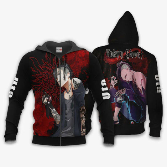 Tokyo Ghoul Uta Anime 3k415 Fan Gift Stylist Unisex Cartoon 3d Hoodie Zip Hoodie 1917 Moonbestprint