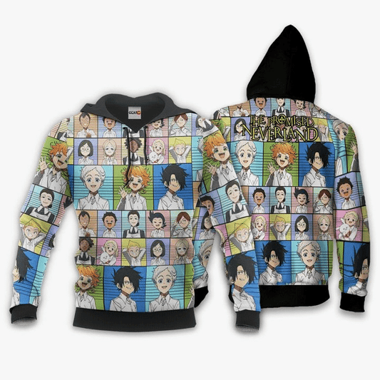 The Promised Neverland Characters Anime Manga For Men And Women 3d Hoodie Zip Hoodie Moonbestprint