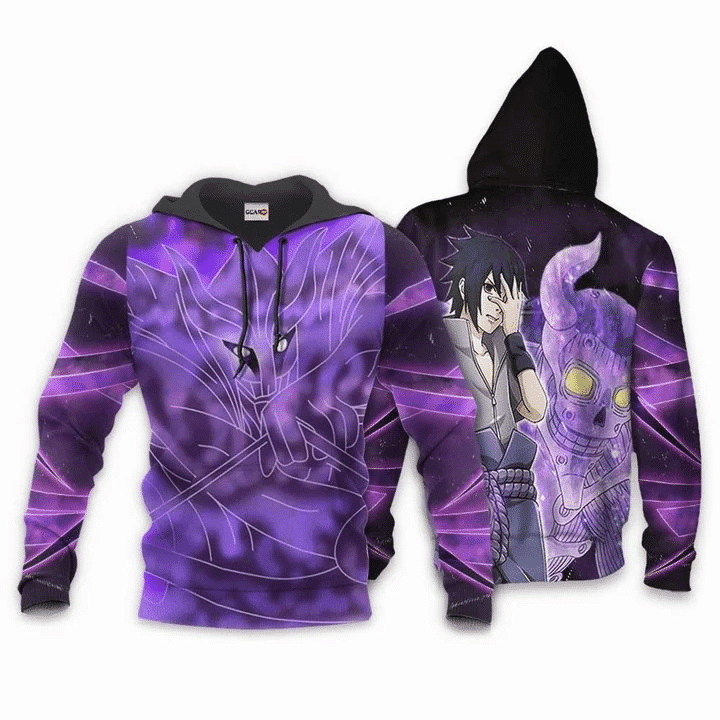 Uchiha Sasuke And Susanoo Anime Manga Naruto For Men And Women 3d Hoodie Zip Hoodie Moonbestprint