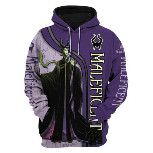 Maleficent Fan Gift, Maleficent Gift, Stylist Unisex Cartoon Graphic Outfits Aop Hoodie, Zip Hoodie 1399 Moonbestprint