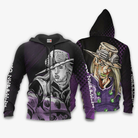 Gyro Zeppeli Jojo?s Bizarre Adventure Anime 3k341 Fan Gift Stylist Unisex Cartoon 3d Hoodie Zip Hoodie 1407 Moonbestprint