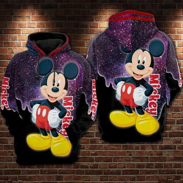 For Mickey Mouse Lovers Galaxy Pattern 3d Hoodie Moonbestprint