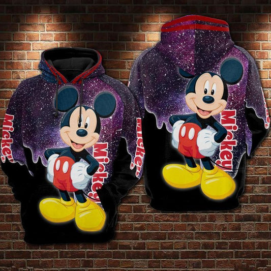 For Mickey Mouse Lovers Galaxy Pattern 3d Hoodie Moonbestprint