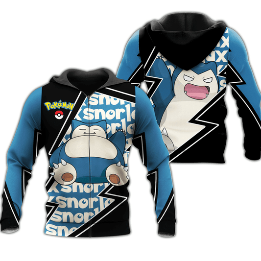 Snorlax Pokemon Anime Manga For Men And Women 3d Hoodie Zip Hoodie Moonbestprint