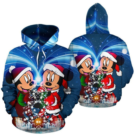 Mickey Mouse Marry Christmast Movies Disney Over Print 3d Hoodie Zip Hoodie 411 Moonbestprint