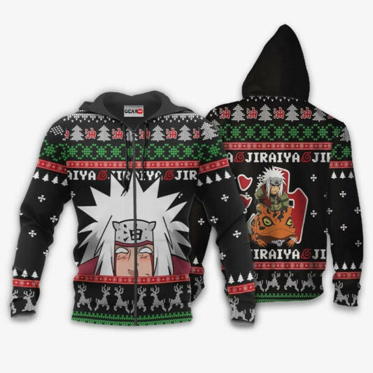 Jiraiya Pervy Sage Naruto Christmas Naruto Anime 1k465 Fan Gift Stylist Unisex Cartoon Graphic Outfits Aop 3d Hoodie, Zip Hoodie 257 Moonbestprint