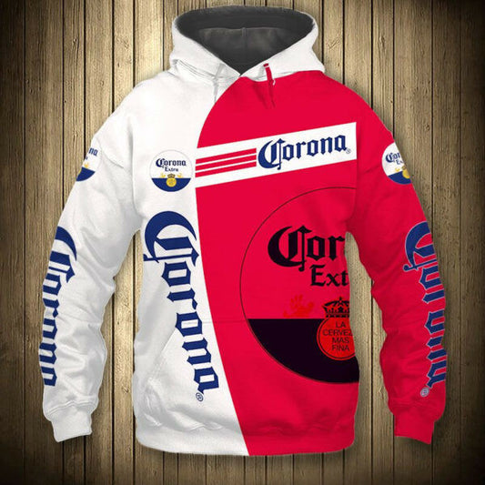 Corona Extra King Beer 5k419 Fan Gift Stylist Unisex Cartoon 3d Hoodie Zip Hoodie 1408 Moonbestprint