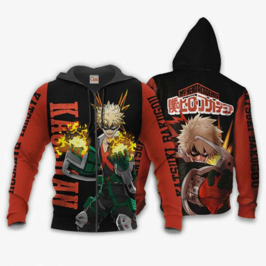 Kacchan Katsuki Bakugou My Hero Academia Manga 2k928 Fan Gift Stylist Unisex Cartoon 3d Hoodie Zip Hoodie 1513 Moonbestprint