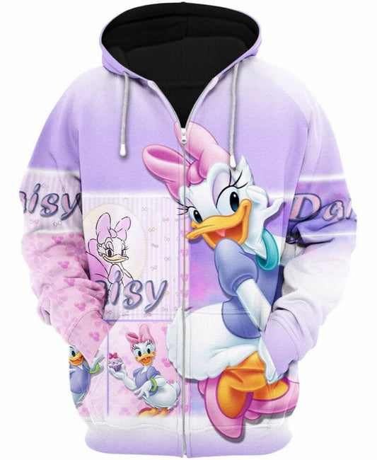 Daisy Duck Pretty 3d Hoodie Zip Hoodie Moonbestprint
