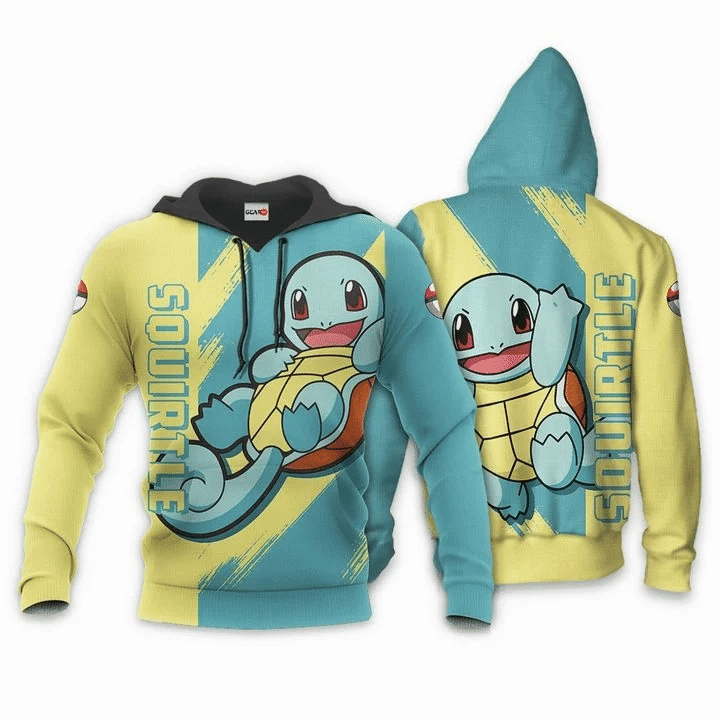 Pokemon Squirtle Anime Manga For Men And Women 3d Hoodie Zip Hoodie Moonbestprint