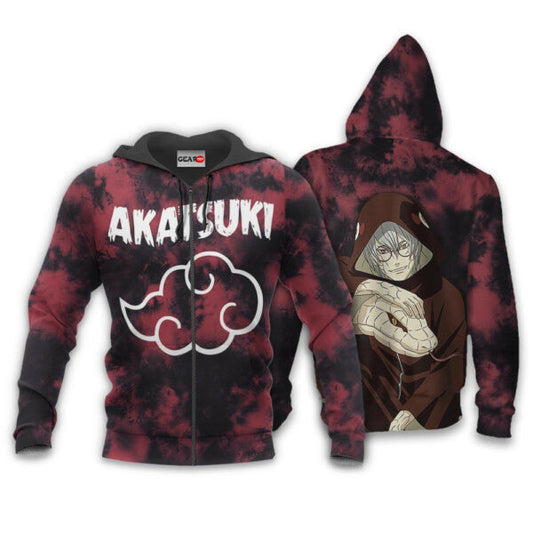 Akatsuki Kabuto Yakushi Tie Dye Style Naruto Anime 1k381 Fan Gift Stylist Unisex Cartoon Graphic Outfits Aop 3d Hoodie, Zip Hoodie 784 Moonbestprint