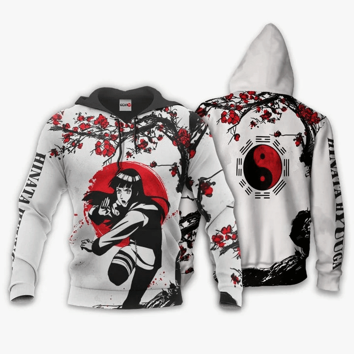 Hinata Hyuuga Anime Manga Naruto For All For Men And Women 3d Hoodie Zip Hoodie Moonbestprint