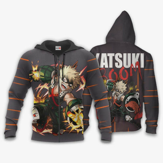 Katsuki Bakugo Dynamight My Hero Academia Anime 2k991 Fan Gift Stylist Unisex Cartoon 3d Hoodie Zip Hoodie 578 Moonbestprint