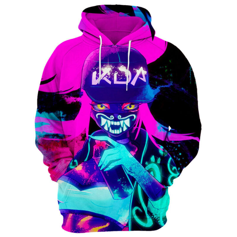 Kda Akali League Of Legends 3d Hoodie Zip Hoodie Moonbestprint