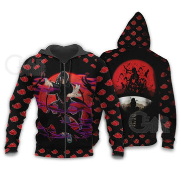 Itachi Akatsuki Naruto Anime 3k400 Fan Gift Stylist Unisex Cartoon 3d Hoodie Zip Hoodie 963 Moonbestprint