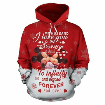 Disney Mickey My Husband I Love You To The Disney And Back To Infinity And Beyond Forever And Ever 3d Hoodie Zip Hoodie Moonbestprint