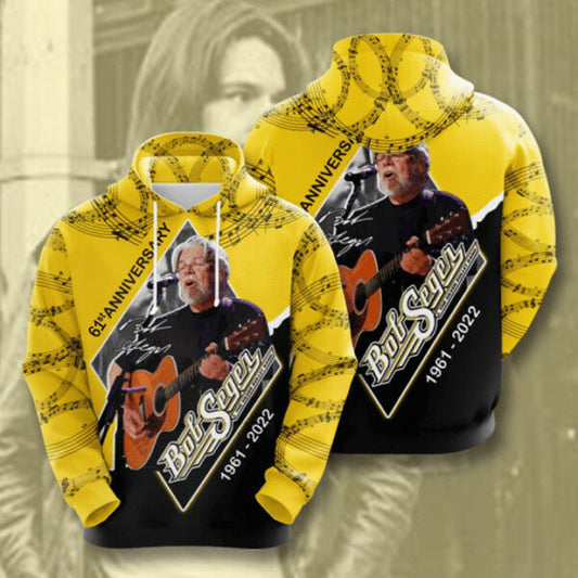 Bob Seger 61 Anniversary 1961 2022 Fan Gift, Bob Seger Aop Hoodie 1455 Moonbestprint