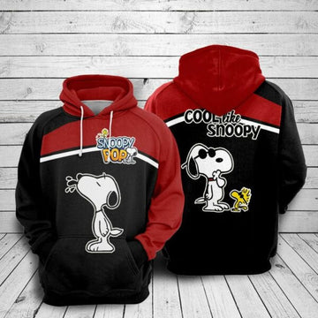 Woodstock And Snoopy Pop Cool Like Snoopy Over Print 3d Hoodie Zip Hoodie 2477 Moonbestprint