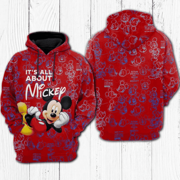 It's All About Mickey Mouse Comics Disney 496 Fan Gift Stylist Unisex Cartoon Graphic Outfits Aop Hoodie 874 Moonbestprint