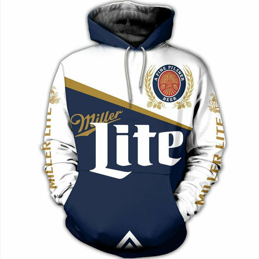 Miller Lite Pilsner Beer 3d All Over Print Hoodie 373 2249 Moonbestprint