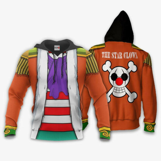 Buggy Uniform One Piece Anime 1k694 Fan Gift Stylist Unisex Cartoon Graphic Outfits Aop 3d Hoodie, Zip Hoodie 351 Moonbestprint