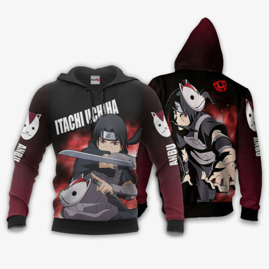 Itachi Anbu Naruto Anime 1k469 Fan Gift Stylist Unisex Cartoon Graphic Outfits Aop 3d Hoodie, Zip Hoodie 442 Moonbestprint