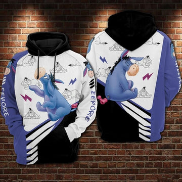 Eeyore Cartoon Winnie The Pooh Over Print 3d Hoodie Zip Hoodie 673 Moonbestprint