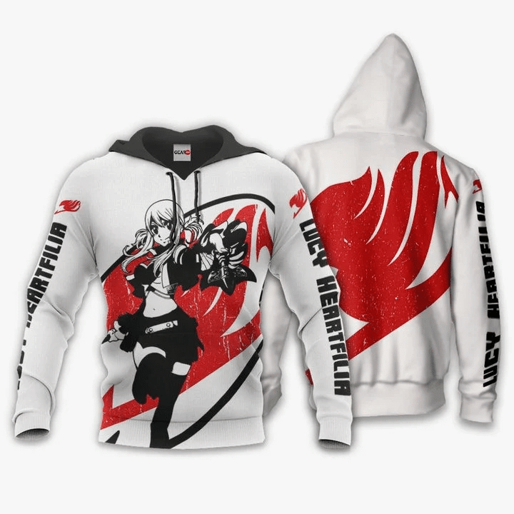 Lucy Heartfilia Anime Manga Fairy Tail Silhouette For Men And Women 3d Hoodie Zip Hoodie Moonbestprint