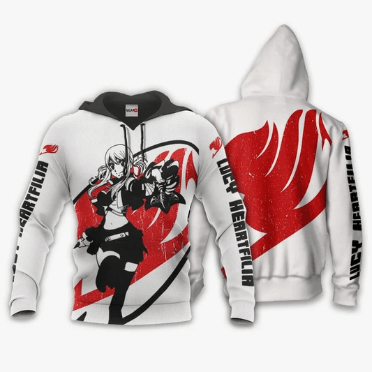 Lucy Heartfilia Anime Manga Fairy Tail Silhouette For Men And Women 3d Hoodie Zip Hoodie Moonbestprint