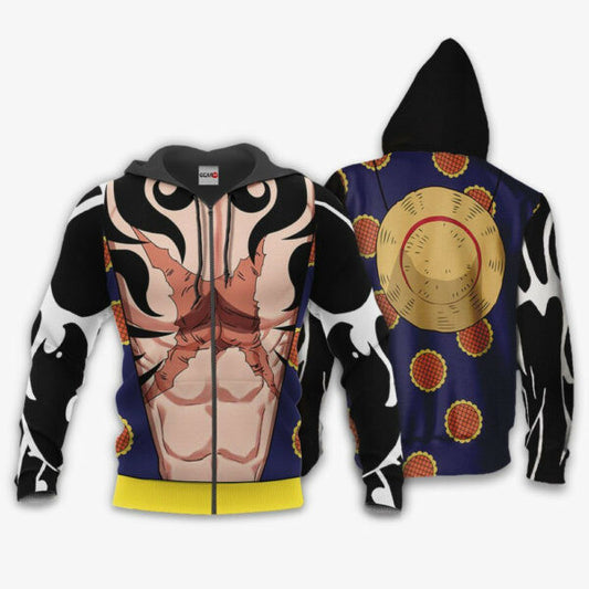 One Piece Luffy Gear 4 Anime 3k392 Fan Gift Stylist Unisex Cartoon 3d Hoodie Zip Hoodie 2456 Moonbestprint