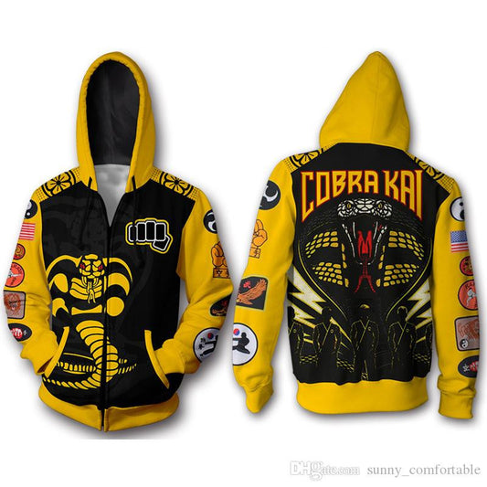 The Karate Kid Cobra Kai 3d Print 3d Hoodie Zip Hoodie Moonbestprint