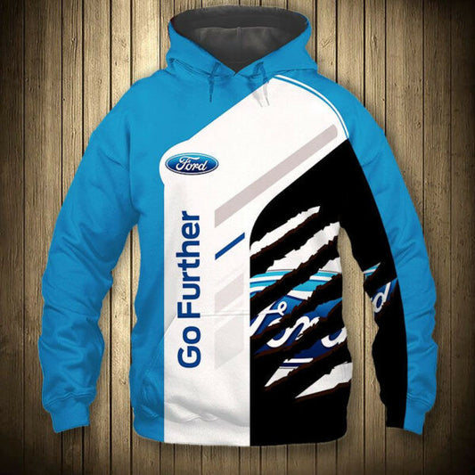 Ford Go Further Sport Car 5k477 Fan Gift Stylist Unisex Cartoon 3d Hoodie Zip Hoodie 1484 Moonbestprint