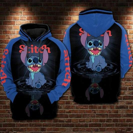 Stitch Cartoon Lilo And Stitch 7 Over Print 3d Hoodie Zip Hoodie Moonbestprint