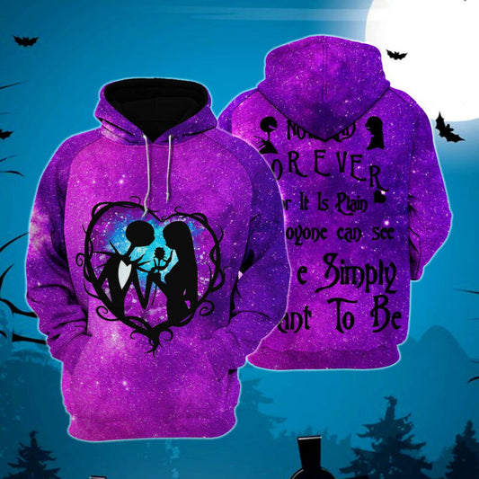 Jack Skellington And Sally Halloween 3d Hoodie Zipper Hoodie Moonbestprint
