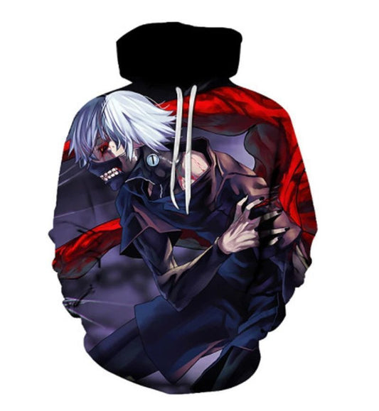 Kaneki Ken Tokyo Ghoul Over Print 3d Hoodie Zip Hoodie Moonbestprint