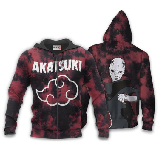 Akatsuki Shin Uchiha Tie Dye Style Naruto Anime 1k391 Fan Gift Stylist Unisex Cartoon Graphic Outfits Aop 3d Hoodie, Zip Hoodie 12 Moonbestprint