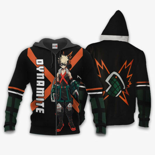 Katsuki Bakugo Anime My Hero Academia Manga 2k18 Fan Gift Stylist Unisex Cartoon Graphic Outfits Aop 3d Hoodie Zip Hoodie 1662 Moonbestprint