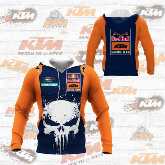 Punisher Red Bull Ktm Factory Racing Team F1 8k133 Fan Gift 3d Zip Hoodie Hoodie Ii0 2567 Moonbestprint