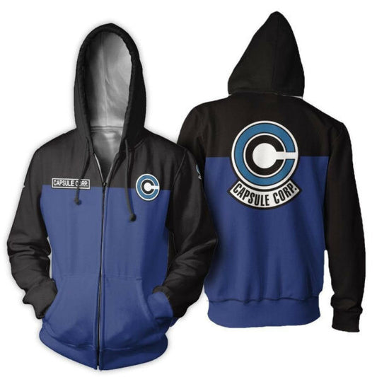 Dragon Ball Capsule Corp Dragon Ball Z Anime 1k276 Fan Gift Stylist Unisex Cartoon Graphic Outfits Aop 3d Hoodie, Zip Hoodie 277 Moonbestprint