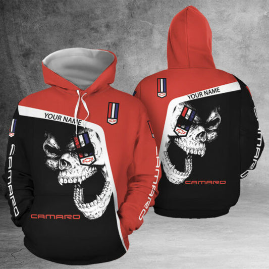 Custom Name Chevrolet Camaro Skull Hoodie 1121 1303 Moonbestprint