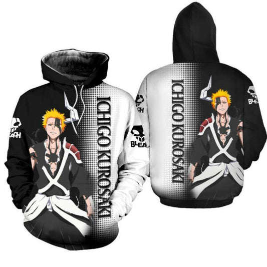 Bleach Ichigo Shirt Costume Bleach Anime 2k889 Fan Gift Stylist Unisex Cartoon 3d Hoodie Zip Hoodie 73 Moonbestprint