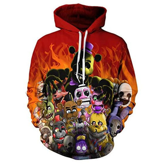 Five Nights At Freddy's Hoodies For Kids Teens - 3d Boys And Girls Pullover Hoodie Moonbestprint