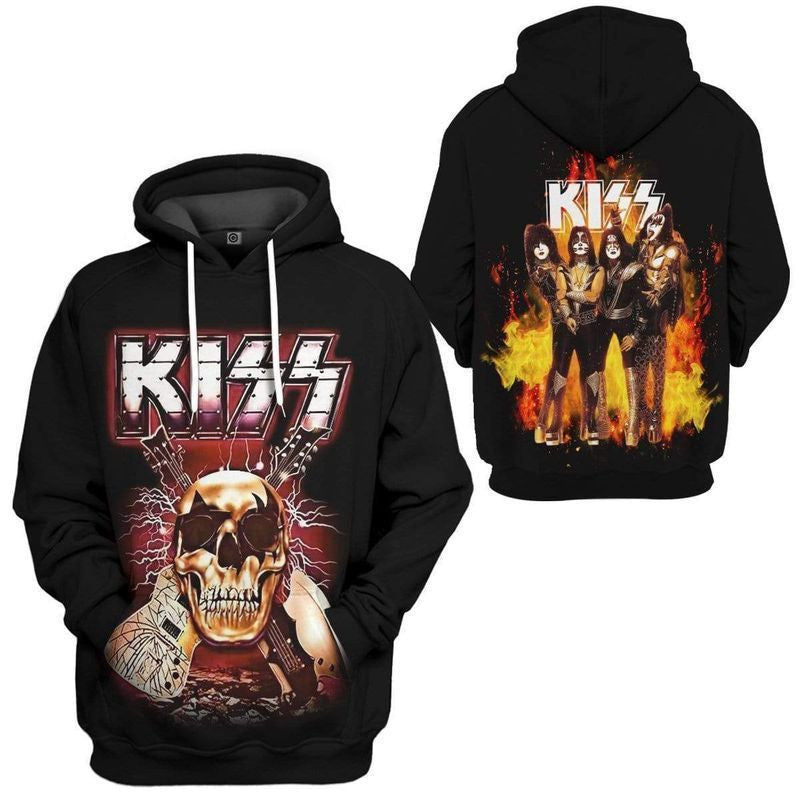Kiss Rock N Roll Over Print 3d Hoodie Zip Hoodie Moonbestprint