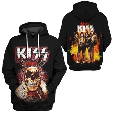 Kiss Rock N Roll Over Print 3d Hoodie Zip Hoodie Moonbestprint