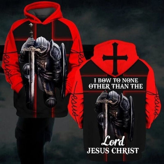 I Bow A None Other Than The Lord Jesus Christ All Over Printing 3d Hoodie Moonbestprint